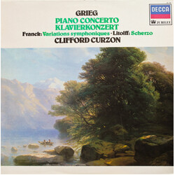 Edvard Grieg / Henry Litolff / César Franck / Clifford Curzon Piano Concerto / Scherzo / Symphonic Variations Vinyl LP USED