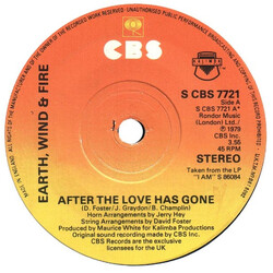 Earth, Wind & Fire After The Love Has Gone USED VINYL 7INCH 45 RPM SINGLE