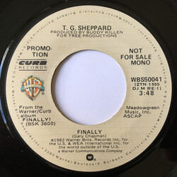 T.G. Sheppard Finally USED VINYL 7INCH 45 RPM SINGLE PROMO STEREO MONO