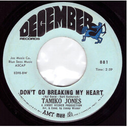 Tamiko Jones Don't Go Breaking My Heart / Pearl USED VINYL 7INCH 45 RPM SINGLE