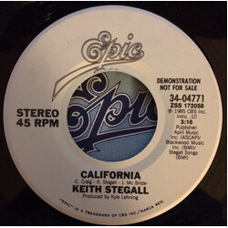 Keith Stegall California USED VINYL 7INCH 45 RPM PROMO