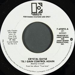 Crystal Gayle 'Til I Gain Control Again USED VINYL 7INCH 45 RPM SINGLE PROMO STEREO MONO