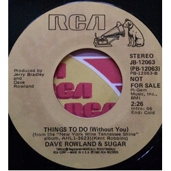 Dave And Sugar A Love Song / Things To Do (Without You) USED VINYL 7INCH SINGLE PROMO