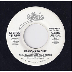 Merle Haggard / Willie Nelson Reasons To Quit USED VINYL 7INCH 45 RPM PROMO