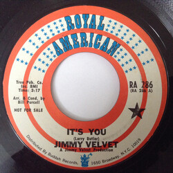 Jimmy Velvet It's You / A Woman USED VINYL 7INCH 45 RPM PROMO