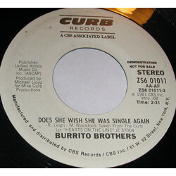 Burrito Brothers Does She Wish She Was Single Again USED VINYL 7INCH 45 RPM PROMO STEREO