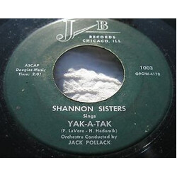 Shannon Sisters Yak-A-Tak / Willingly USED VINYL 7INCH 45 RPM