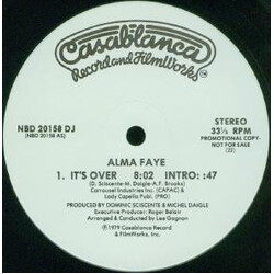 Alma Faye It's Over USED VINYL 12INCH 33 S RPM PROMO