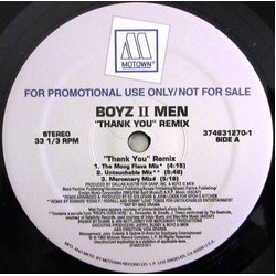 Boyz II Men Thank You (Remix) Vinyl 12" USED