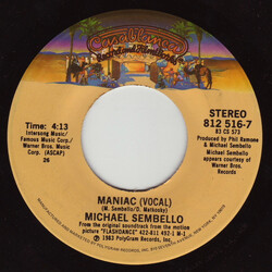 Michael Sembello Maniac USED VINYL 7INCH 45 RPM SINGLE