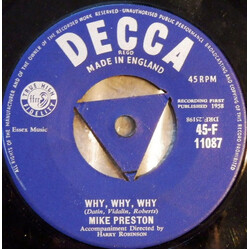 Mike Preston Why, Why, Why USED VINYL 7INCH SINGLE