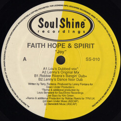 Faith Hope & Spirit Joy USED VINYL 12INCH 33 S RPM