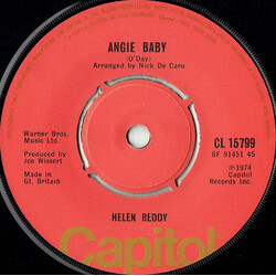 Helen Reddy Angie Baby USED VINYL 7INCH SINGLE 45 RPM