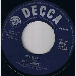 Karl Denver Dry Tears  VINYL 7" USED