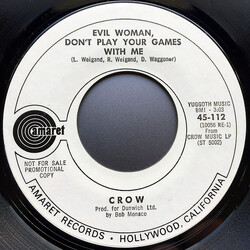 Crow (4) Evil Woman Don't Play Your Games With Me USED VINYL 7INCH 45 RPM SINGLE PROMO