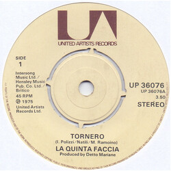 La Quinta Faccia Tornero USED VINYL 7INCH 45 RPM SINGLE