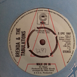 Brenda & The Tabulations Walk On In / I'm In Love USED VINYL 7INCH 45 RPM PROMO