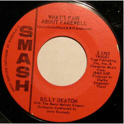 Billy Deaton / The Merry Melody Singers What's Fair About Farewell USED VINYL 7INCH SINGLE