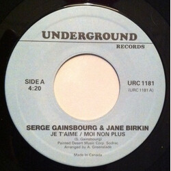 Serge Gainsbourg / Jane Birkin / Barry Darvell Je T'aime Moi Non Plus / How Will It End? USED VINYL 7INCH 45 RPM