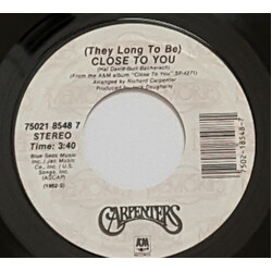 Carpenters (They Long To Be) Close To You / Ticket To Ride USED VINYL 7INCH 45 RPM REISSUE