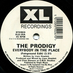 The Prodigy Everybody In The Place USED VINYL 7INCH 45 RPM SINGLE STEREO