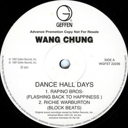 Wang Chung Dance Hall Days USED VINYL 12INCH 33 S RPM MAXI-SINGLE PROMO