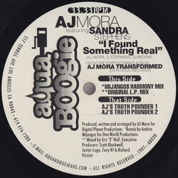 AJ Mora / Sandra Stephens I Found Something Real USED VINYL 12INCH 33 S RPM