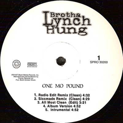 Brotha Lynch Hung One Mo Pound Vinyl 12" USED