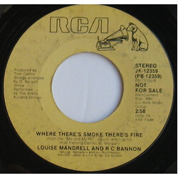 Louise Mandrell / R.C. Bannon Where There's Smoke There's Fire USED VINYL 7INCH 45 RPM PROMO STEREO
