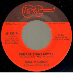 Rose Maddox / The Vern Williams Band Philadelphia Lawyer USED VINYL 7INCH 45 RPM