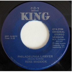 Rose Maddox Philadelphia Lawyer USED VINYL 7INCH 45 RPM SINGLE REISSUE