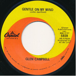 Glen Campbell Gentle On My Mind / Just Another Man USED VINYL 7INCH 45 RPM SINGLE