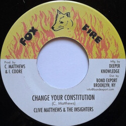 Clive Matthews / The Insighters Change Your Constitution USED VINYL 7INCH 45 RPM REISSUE
