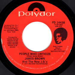 James Brown / The New J.B.'s People Who Criticize / If You Don't Give A Dogone About It USED VINYL 7INCH 45 RPM STYRENE