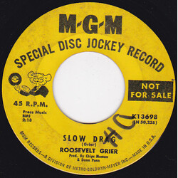 Roosevelt Grier Slow Drag / Yesterday Vinyl 7" USED