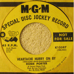 Robie Porter Heartache Hurry On By Vinyl 7" USED