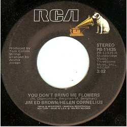 Jim Ed Brown & Helen Cornelius You Don't Bring Me Flowers USED VINYL 7INCH 45 RPM