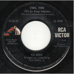 Ed Ames Time, Time (Tu As Beau Sourire) / One Little Girl At A Time USED VINYL 7INCH 45 RPM SINGLE