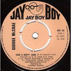 George McCrae Sing A Happy Song USED VINYL 7INCH 45 RPM SINGLE