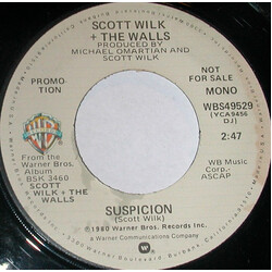Scott Wilk + The Walls Suspicion USED VINYL 7INCH 45 RPM SINGLE STEREO MONO PROMO