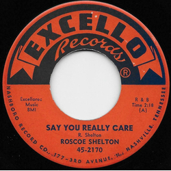 Roscoe Shelton Say You Really Care Vinyl 7" USED