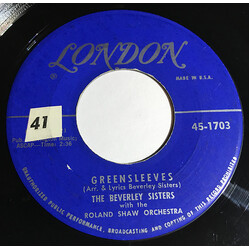 The Beverley Sisters / The Roland Shaw Orchestra Greensleeves / I'll See You In My Dreams VINYL 7" USED