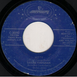 Sarah Vaughan Misty / Broken Hearted Melody Vinyl 7" USED