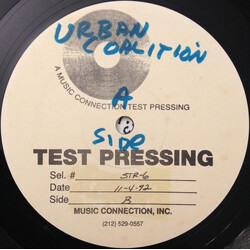 Urban Coalition May Be Black USED VINYL 12INCH 33 S RPM TEST PRESSING