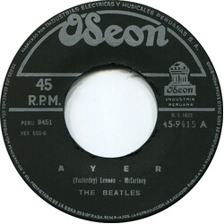 The Beatles Ayer = Yesterday USED VINYL 7INCH 45 RPM SINGLE