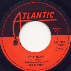 Led Zeppelin D'yer Mak'er / The Crunge USED VINYL 7INCH SINGLE 45 RPM