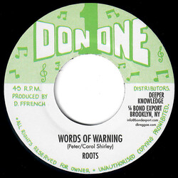 Roots (5) Words Of Warning USED VINYL 7INCH 45 RPM SINGLE REPRESS