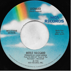 Merle Haggard Leonard USED VINYL 7INCH 45 RPM SINGLE