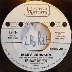 Marv Johnson He Gave Me You / That's How Bad USED VINYL 7INCH 45 RPM PROMO