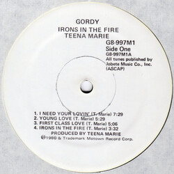 Teena Marie Irons In The Fire Vinyl LP USED
